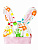Шапочка "Ладошки" - Размер 48 - Цвет бело-розовый с рисунком - интернет-магазин Bits-n-Bobs.ru